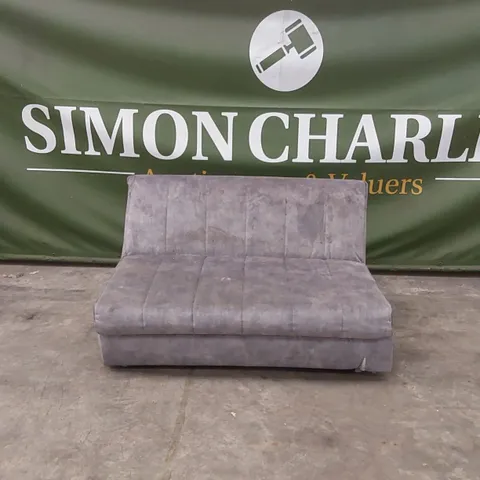 QUALITY DESIGNER GREY VELVET SOFA BED