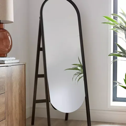BOXED FREE STANDING WOODEN MIRROR 50 X 160CM (1 BOX) - COLLECTION ONLY