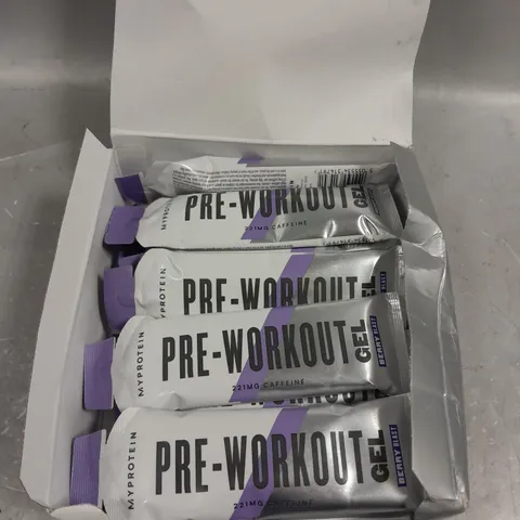 12 X SEALED MY PROTEIN PRE-WORKOUT GELS - 12 X 50G - BERRY BLAST
