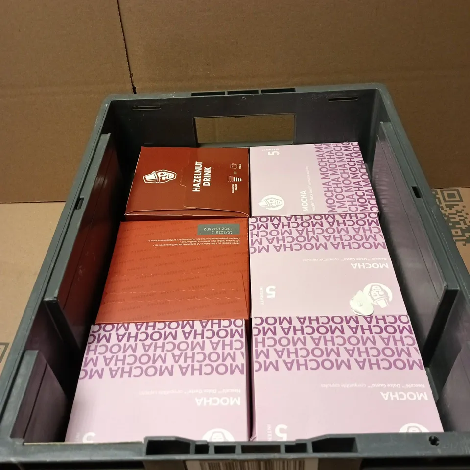 TOTE OF APPROXIMATELY 5 X 16 NESCAFE DOLCE GUSTO COMPATIBLE CAPSULES TO INCLUDE MOCHA, ESPRESSO ETC
