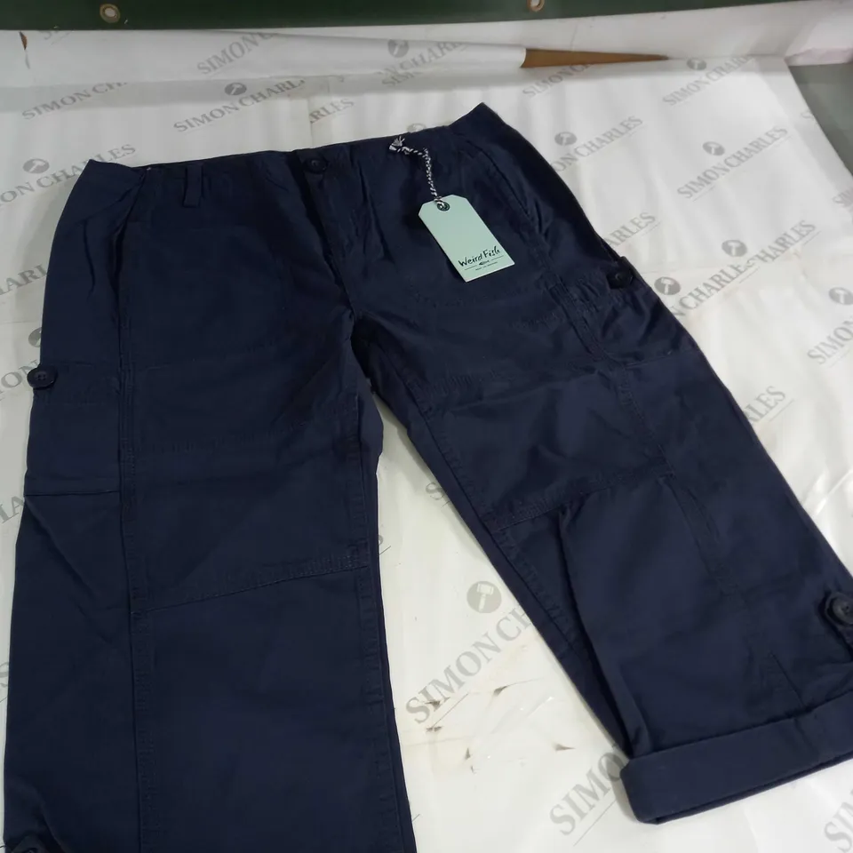 WEIRDFISH SELENA 3/4 LENGTH TROUSERS IN NAVY - 12