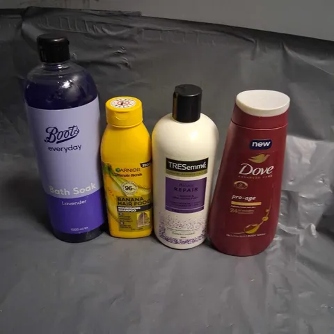 APPROXIMATELY 20 ASSORTED HEALTH AND BEAUTY PRODUCTS TO INCLUDE; BOOTS, DOVE, FAITH IN NATURE AND TRESEMME