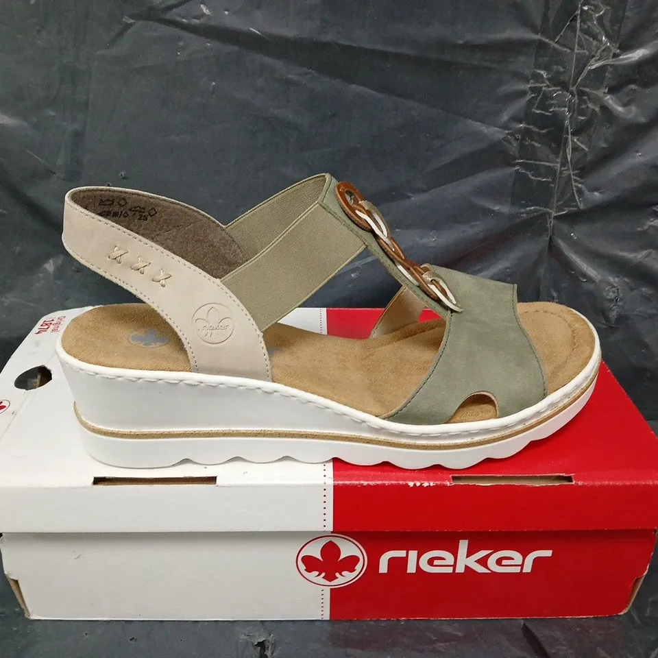 BOXED PAIR OF REIKER SANDALS - UK SIZE 6.5