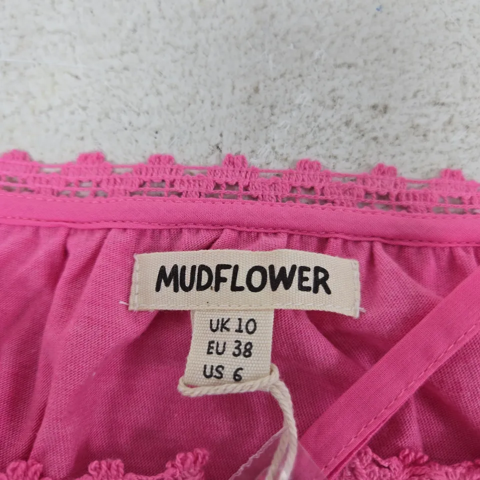 MUDFLOWER PINK WOMEN’S TUNIC TOP, UK 10 (EU 38)
