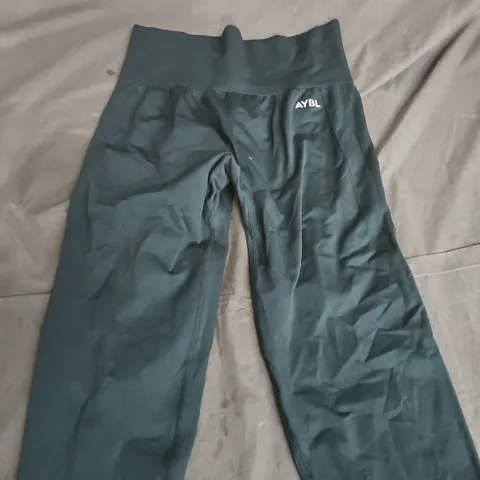 AYBL WOMEN'S LEGGINGS β DARK TEAL WITH LOGO WAISTBAND - L