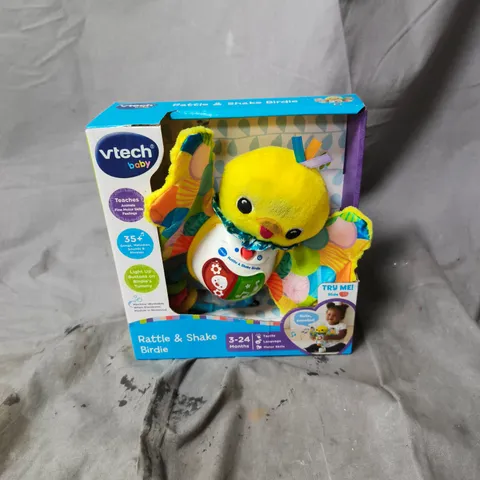 VR TECH RATTLE AND SHAKE BIRDER KIDS TOY. AGES 3 - 24 MONTHS