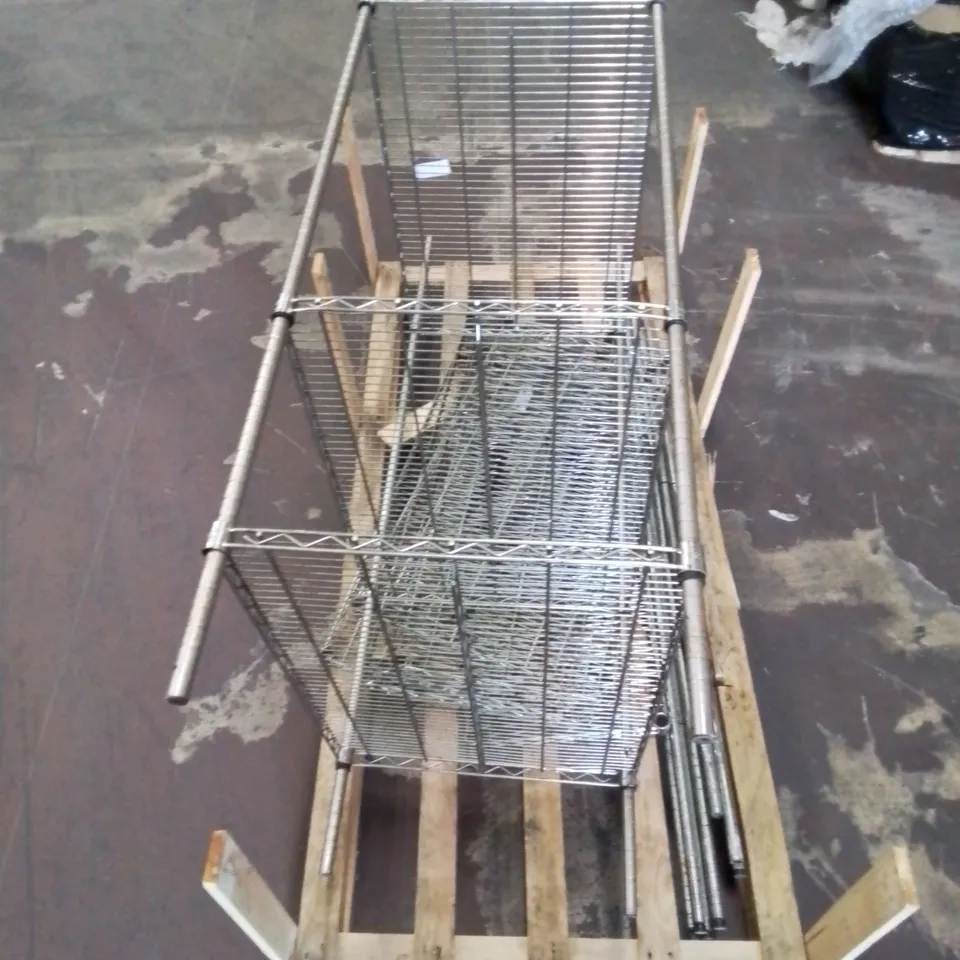 PALLET CONTAINING STAINLESS STEEL COMMERCIAL KITCHEN RACKING/SHELVING 