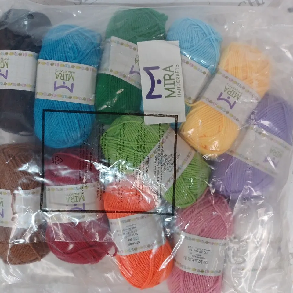 MIRA HANDCRAFTED PACK OF MULTICOLOURED KNITTING YARN
