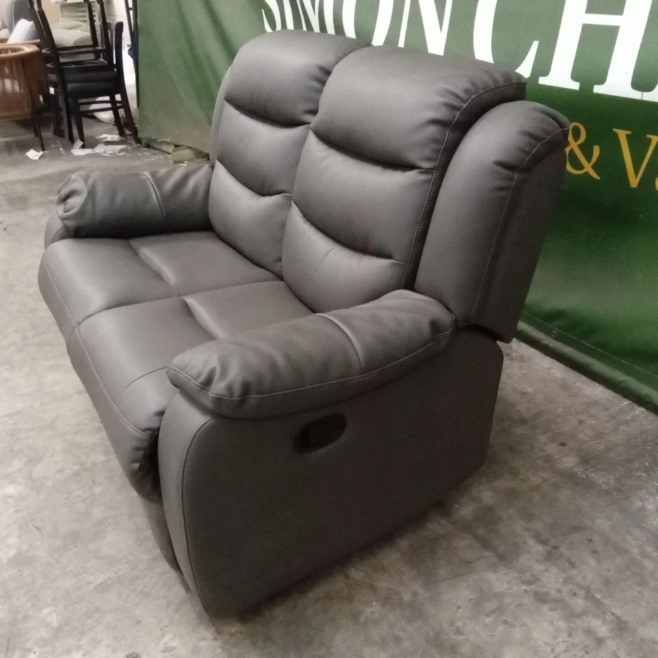ROTHBURY LUXURY FAUX LEATHER HIGH BACK 2 SEATER MANUAL RECLINER SOFA RRP £629