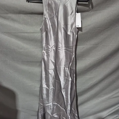 STOCKHOLM ATELIER & OTHER STORIES SLEEVELESS MAXI DRESS IN SILVER SIZE UK 6