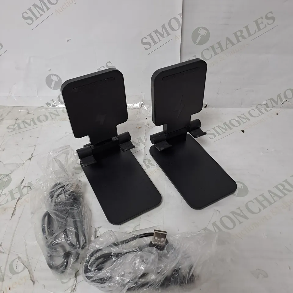 BOXED BELL & HOWELL SET OF 2 CLEVER GRIP WIRELESS CHARGING PHONE HOLDERS