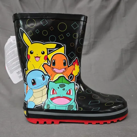 PAIR OF POKÉMON WELLINGTON BOOTS IN BLACK SIZE 1