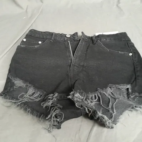 ZARA DENIM SHORTS IN BLACK - EUR 38