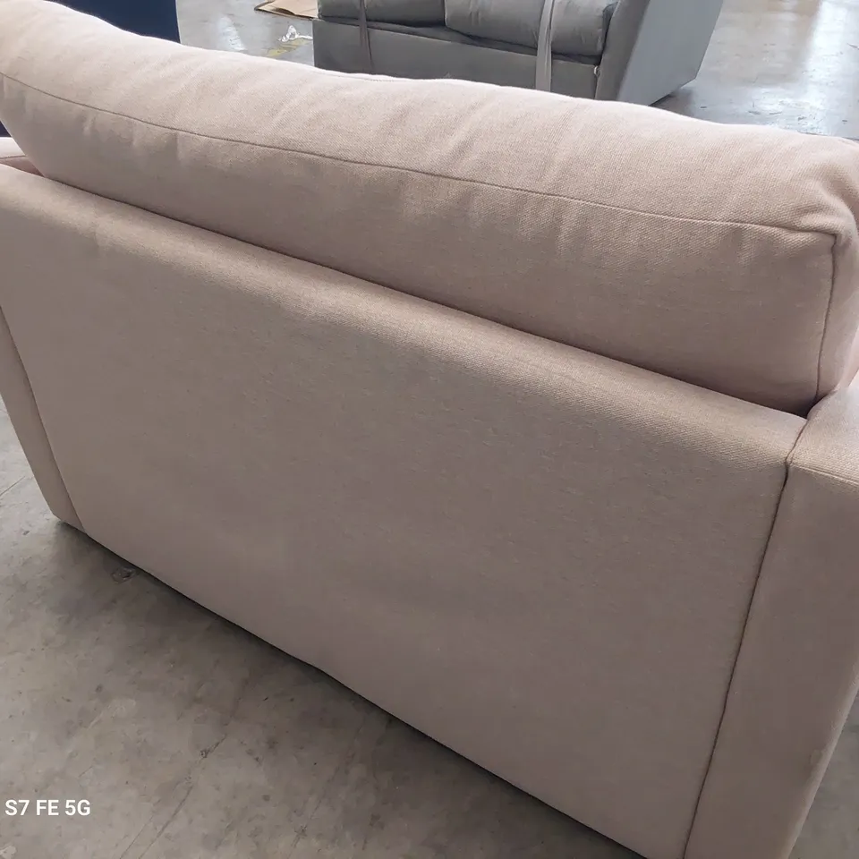 DESIGNER ATWORTH LOVESEAT METAL ACTION SOFABED PINK FABRIC 