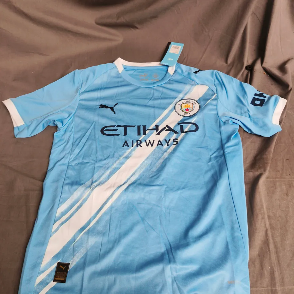 OFFICIAL MANCHESTER CITY FC PUMA HOME FOOTBALL SHIRT – SKY BLUE - SIZE M