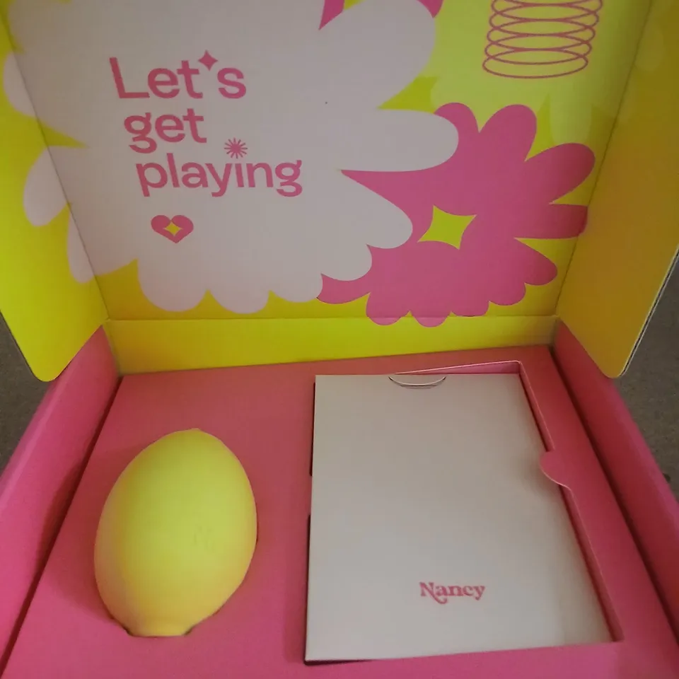 NANCY LETS GET PLAYING TOY SET – YELLOW EGG & CARD (BOXED)