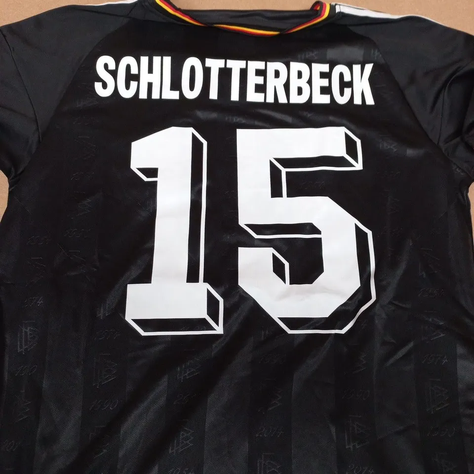 GERMANY NATIONAL TEAM FOOTBALL SHIRT – SCHLOTTERBECK 15 (ADIDAS, AUTHENTIC LICENSED PRODUCT)