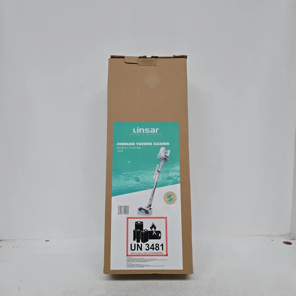 LINSAR CORDLESS VACUUM CLEANER BOXED