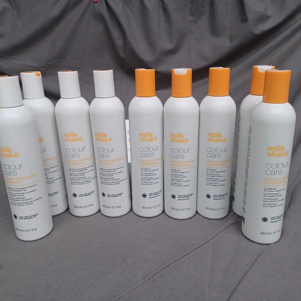 LOT OF 9 MILKSHAKE COLOUR CARE SHAMPOO AND CONDITIONER 300ML