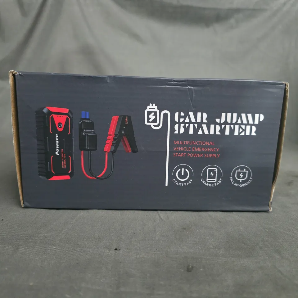 Car Jump Starter Portable Battery Booster with Clamp Leads – Boxed