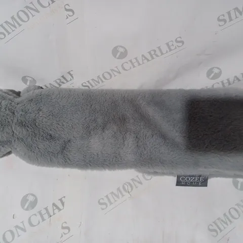 COZEE HOME LONG FLUFFY HOT WATER BOTTLE IN GREY