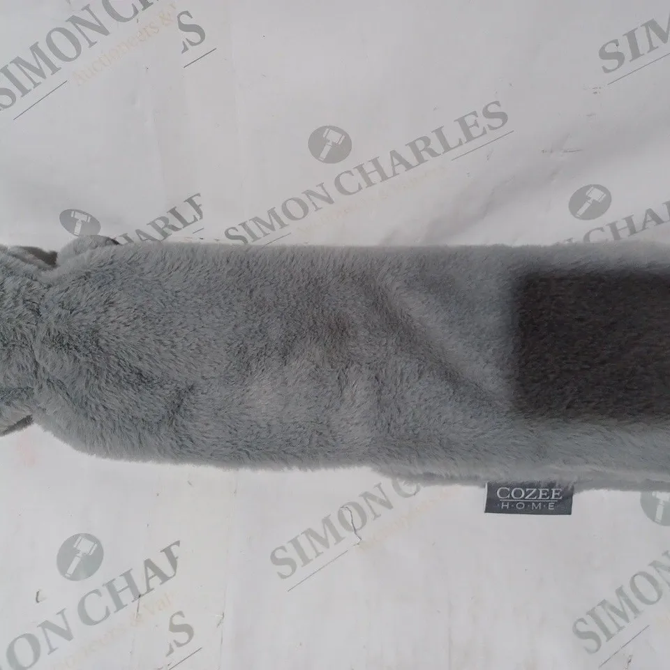 COZEE HOME LONG FLUFFY HOT WATER BOTTLE IN GREY