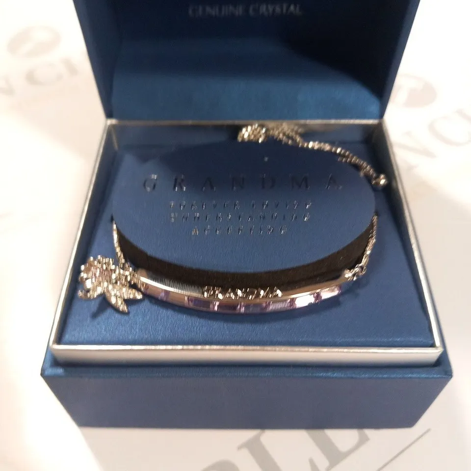 BOXED BRILLIANCE GENUINE CRYSTAL GRANDMA BRACELET