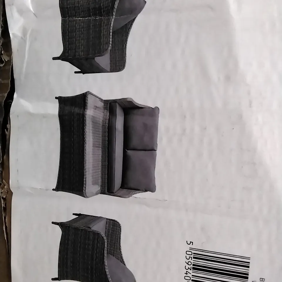 HAMILTON WICKER OUTDOOR COFFEE SET IN GREY - 2 BOXES