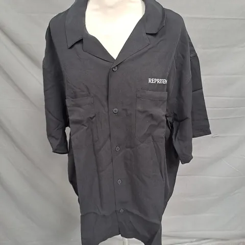 REPRESENT BOWLING SHIRT IN BLACK SIZE L