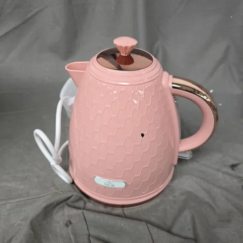HOMCOM PINK HONEYCOMB PATTERN ELECTRIC KETTLE