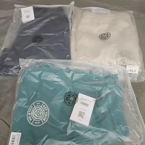 APPROXIMATELY 20 ASSORTED BAGGED CLOTHING ITEMS IN VARIOUS SIZES, STYLES & COLOURS TO INCLUDE MENS GET YOUR COLD ON SHORTS, UNISEX GET YOUR COLD ON JOGGERS, ETC