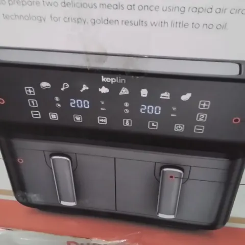 BOXED KEPLIN 9 LITRE DUAL DRAWER AIRFRYER