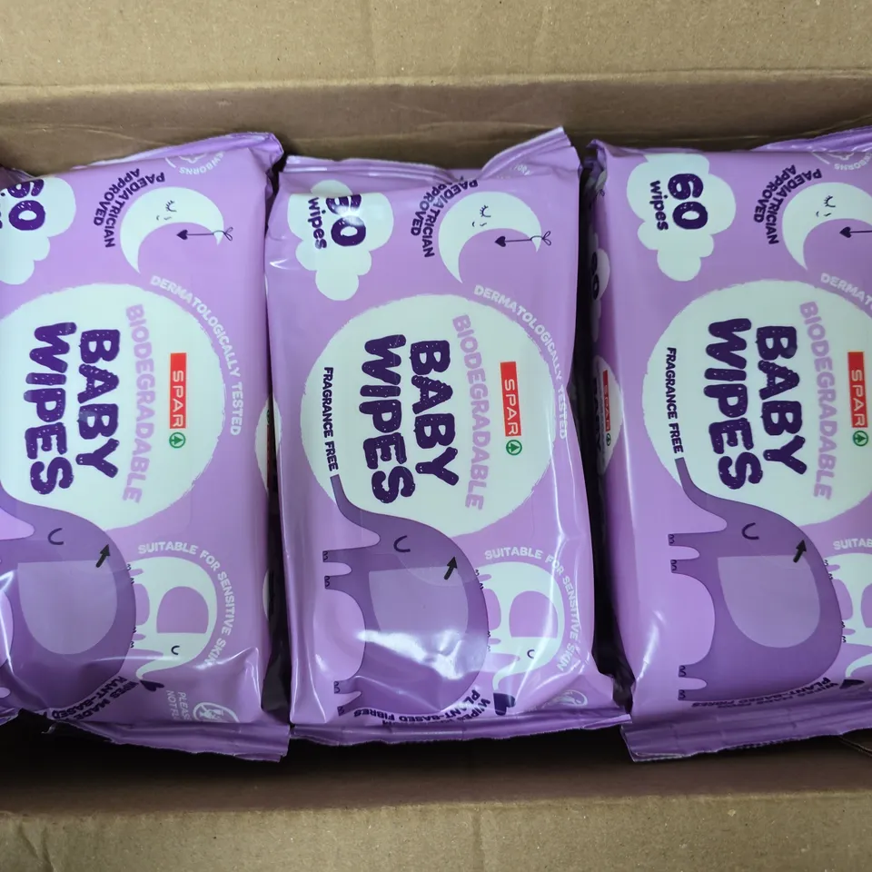 APPROXIMATELY 12 PACKS OF SPAR BIODEGRADABLE BABY WIPES