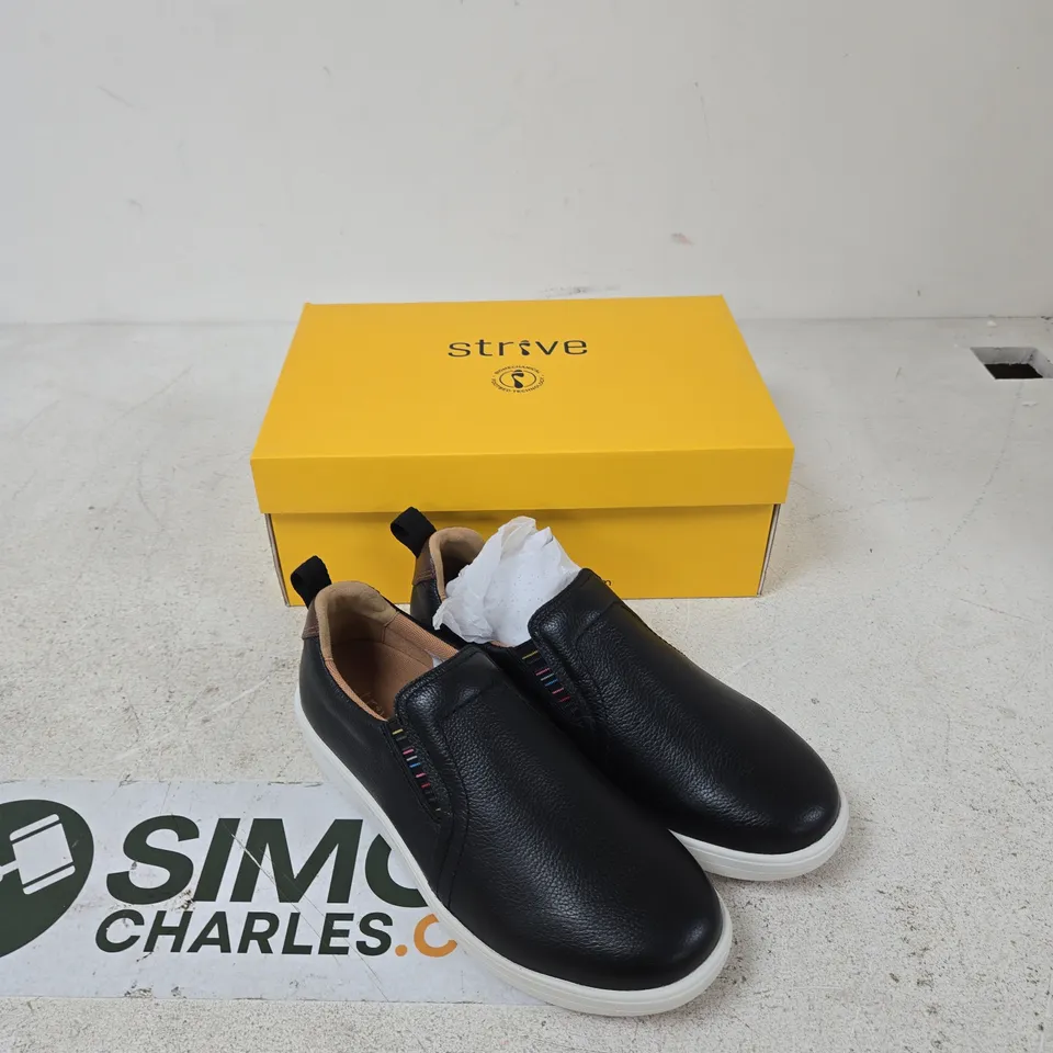 STRIVE VALERIE BLACK SLIP-ON SHOES – UK 6 (US 8, EUR 39)