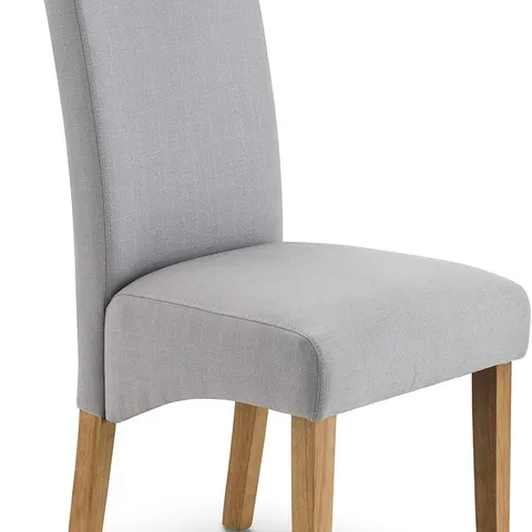 BOXED SCROLLBACK FABRIC CHAIR STEEL GREY/NATURAL (1 BOX)