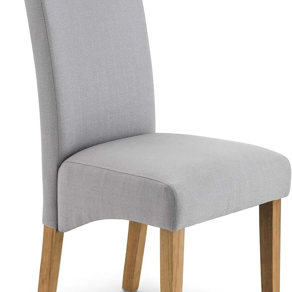 BOXED SCROLLBACK FABRIC CHAIR STEEL GREY/NATURAL (1 BOX)