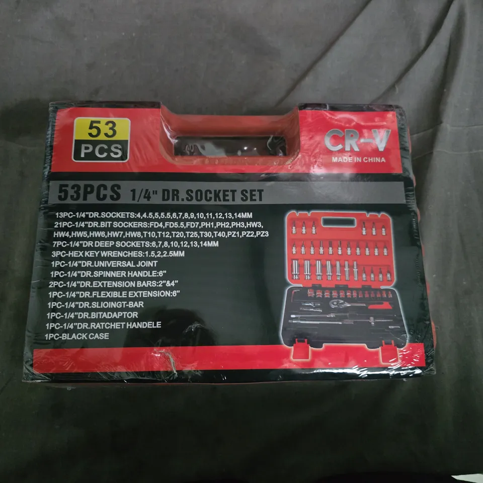 53 Pcs 1/4in Drive Socket Set CR-V – Boxed