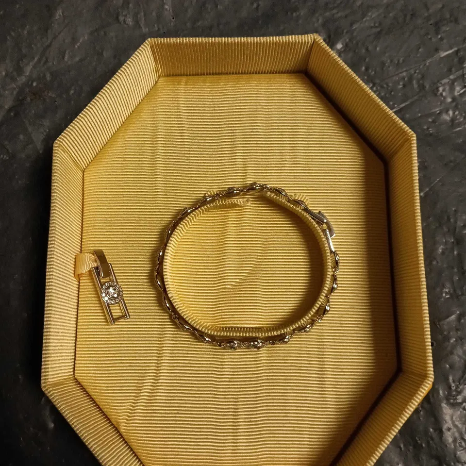SWAROVSKI BRACELET SET IN YELLOW PRESENTATION BOX 