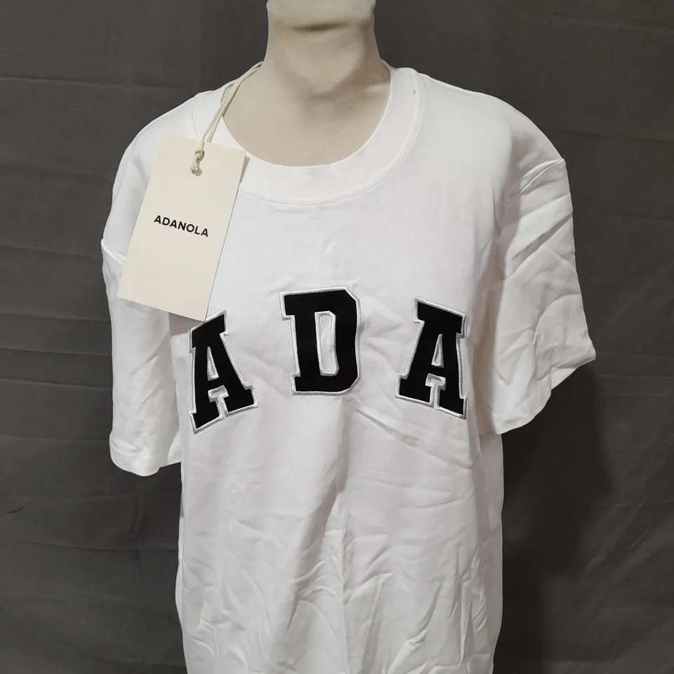 ADANOLA SHORT SLEEVE OVERSIZED T-SHIRT SIZE L