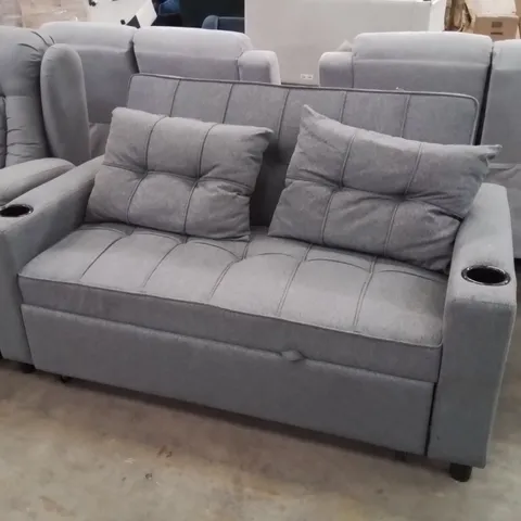 HUDSON FABRIC SOFA BED - GREY 