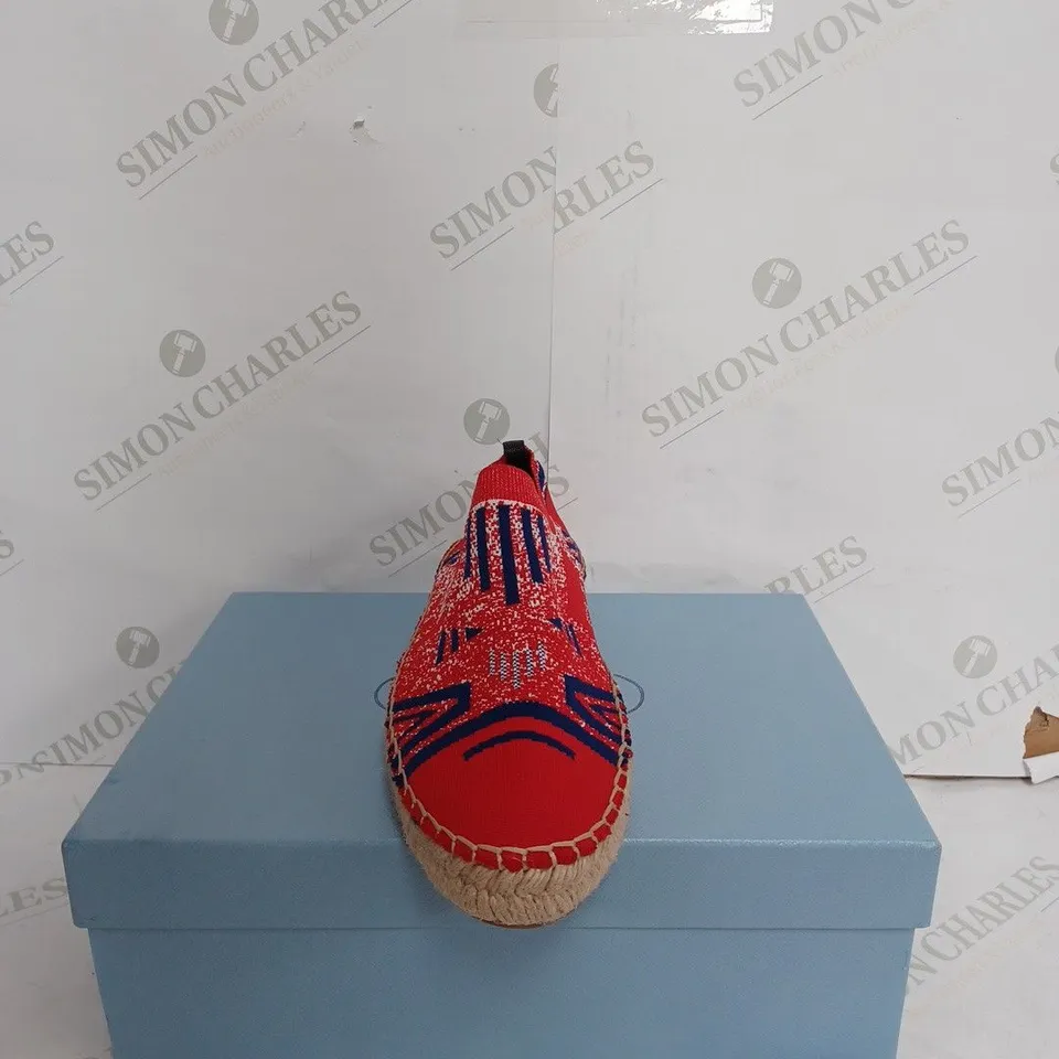 PRADA MILANO SLIDE ON RED SANDLES - UK 6