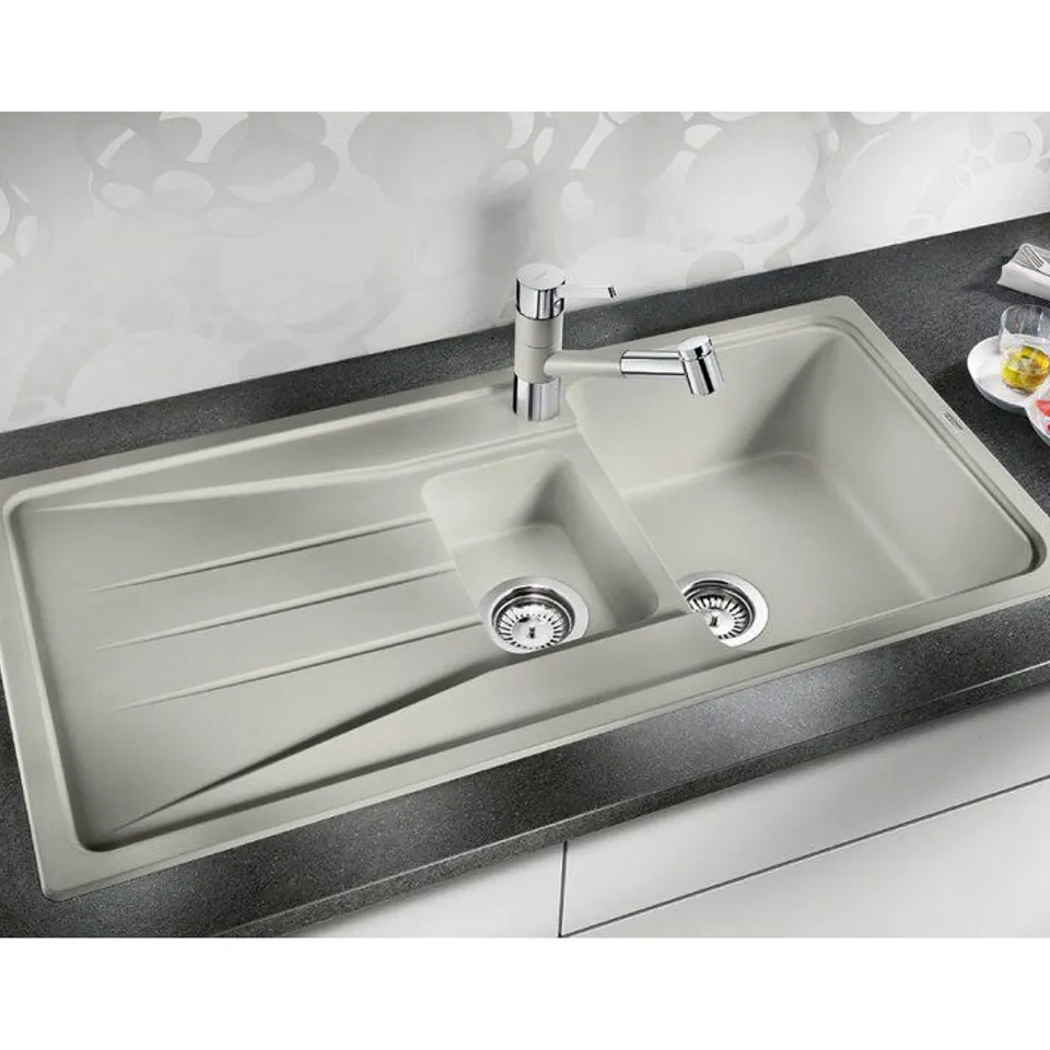 SONA 100 X 50CM DOUBLE BOWL INSET KITCHEN SINK