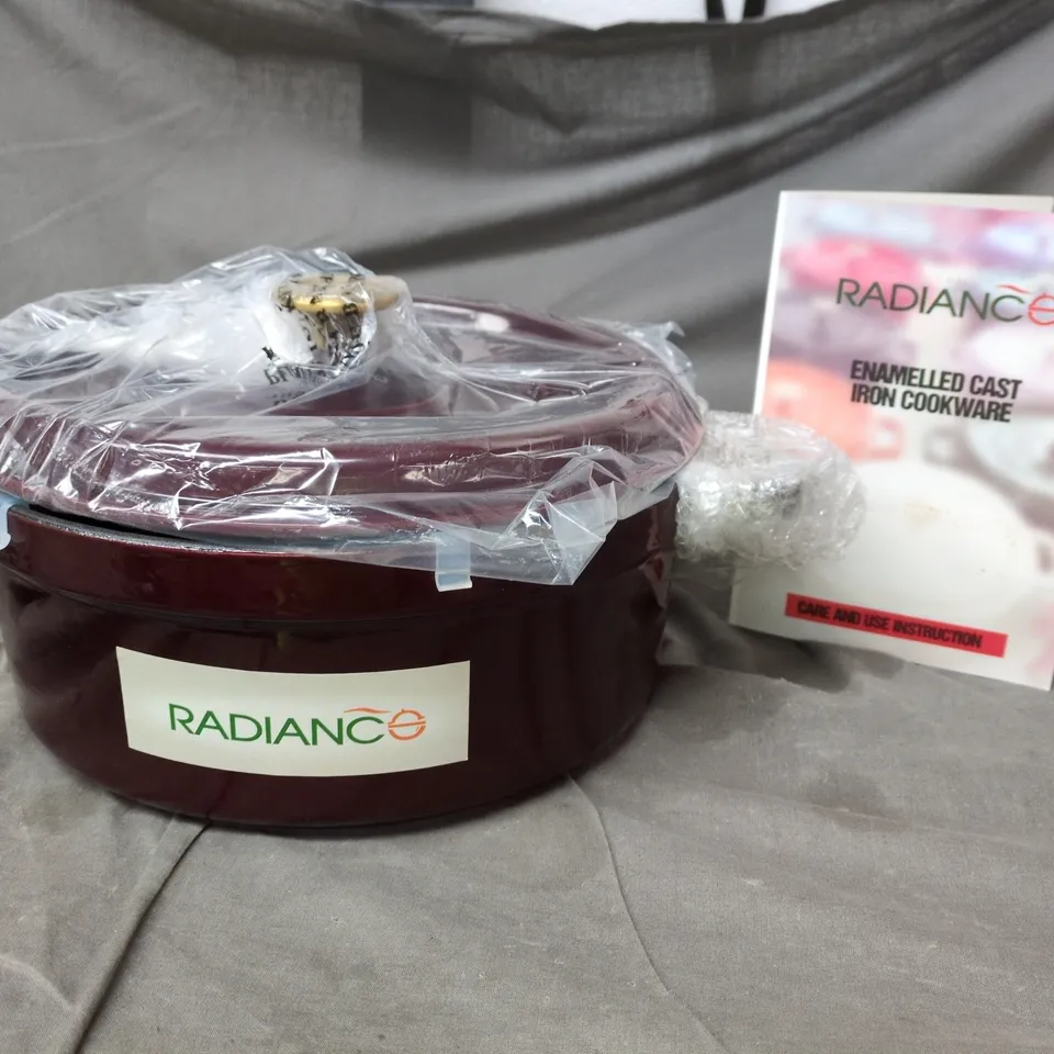 RADIANCE CAST IRON DUTCH OVEN – RED ENAMELLED, 12IN (30CM) DIAMETER