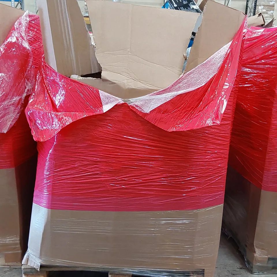 PALLET OF ASSORTED ITEMS INCLUDING: VACUUM CLEANER, OFFICE CHAIR, ELECTRIC GRILL, FOOD PROCESSOR, COAT STAND 