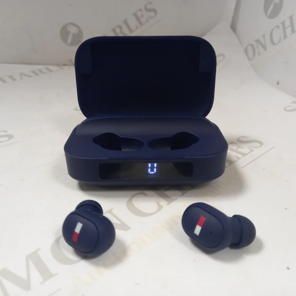 TOMMY HILFIGER NAVY WIRELESS EARBUDS  RRP £90