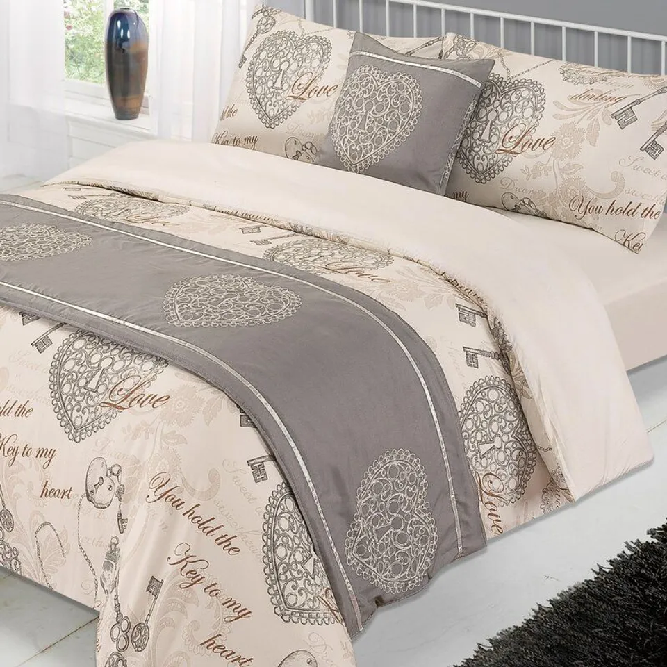 COMPLETE 70 TC DUVET COVER SET - KINGSIZE 