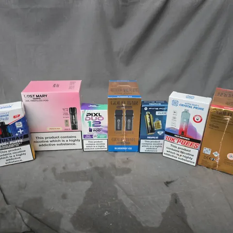 APPROXIMATELY 20 ASSORTED E-CIGARETTE PRODUCTS TO INCLUDE BRANDS SUCH AS LOST MARY, HAYATI, PIXL, ETC - COLLECTION ONLY