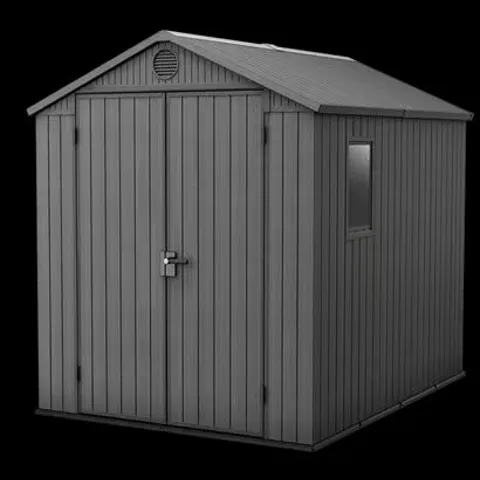 BOXED KETER DARWIN 6X8FT SHED - BROWN (2 BOXES)