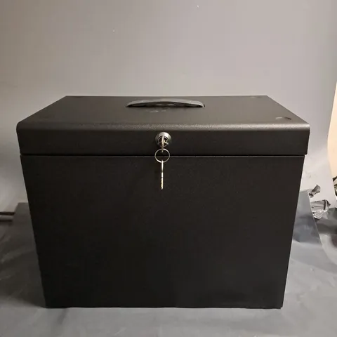 UNBRANDED METAL BLACK STORAGE BOX WITH LOCK