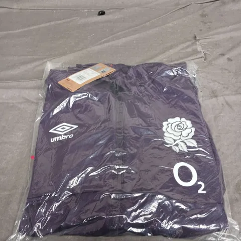 BAGGED ENGLAND RUGBY HOODED JACKET - SIZE M